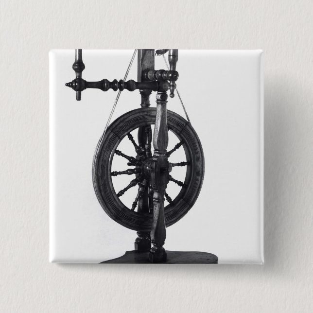 Spinning wheel 15 cm square badge (Front)