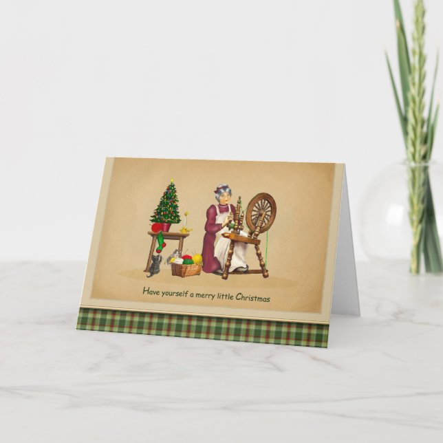 Spinning Wheel Christmas Card (Front)
