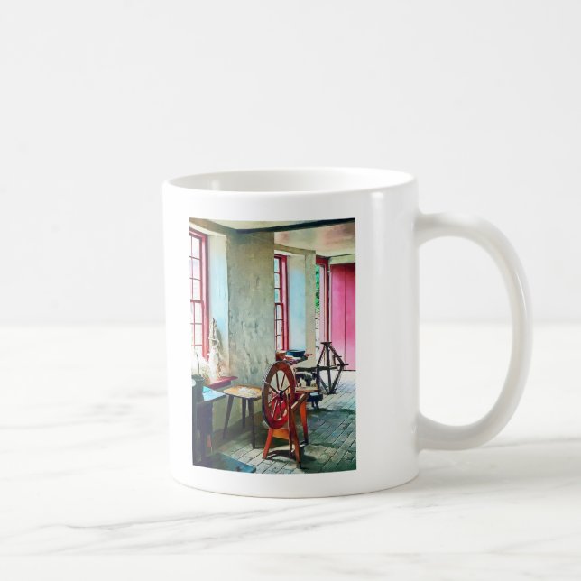 Spinning Wheel Near Window Coffee Mug (Right)