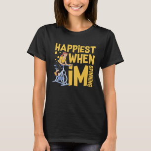 Spinning Wheel Workout Bike Fitness Exercise 6 T-Shirt