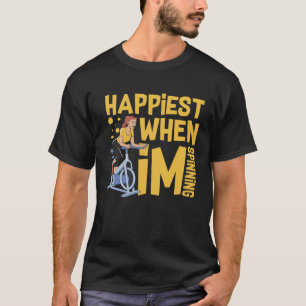 Spinning Wheel Workout Bike Fitness Exercise 6 T-Shirt