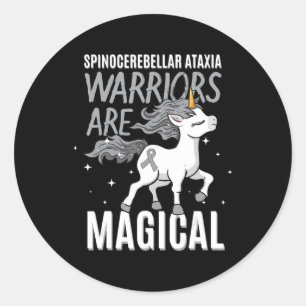 Spinocerebellar Ataxia Warrior Awareness Ribbon SC Classic Round Sticker