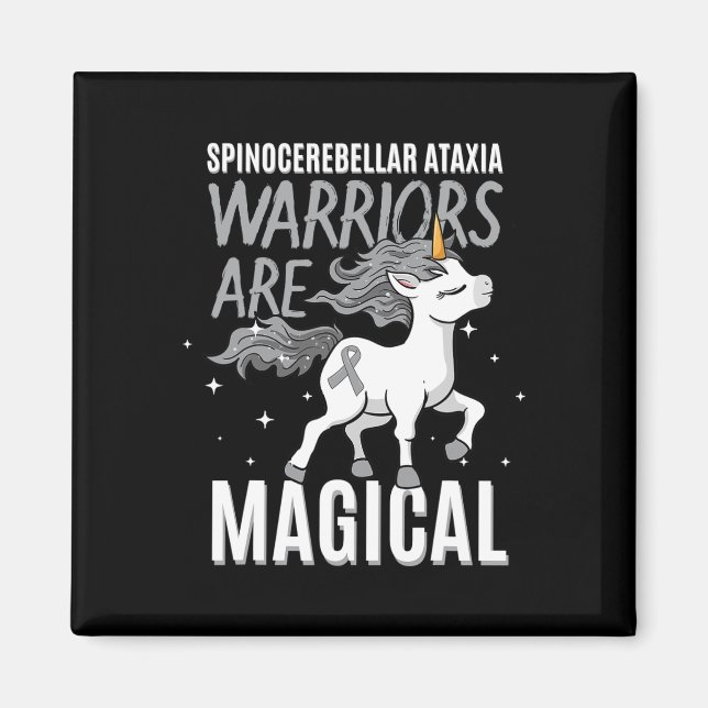 Spinocerebellar Ataxia Warrior Awareness Ribbon Sc Magnet (Front)