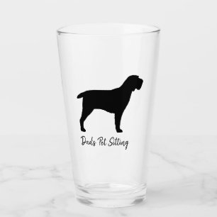 Spinone Italiano Dog Silhouette Personalised Glass