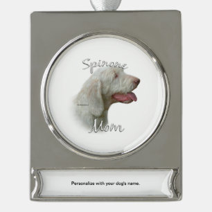 Spinone Italiano Mum 2 Silver Plated Banner Ornament