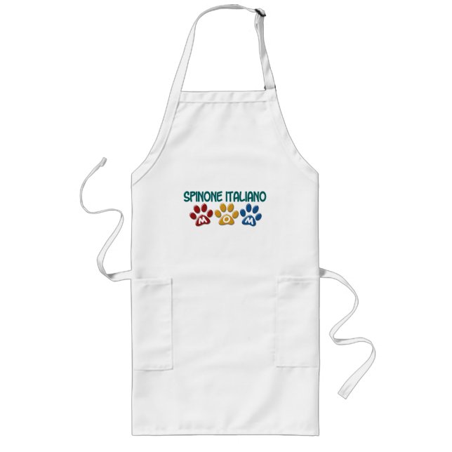 SPINONE ITALIANO Mum Paw Print 1 Long Apron (Front)