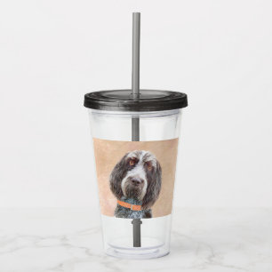 Spinone Italiano Painting - Cute Original Dog Art Acrylic Tumbler