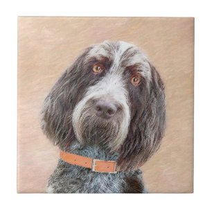 Spinone Italiano Painting - Cute Original Dog Art Ceramic Tile