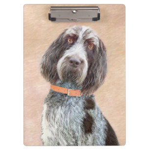 Spinone Italiano Painting - Cute Original Dog Art Clipboard