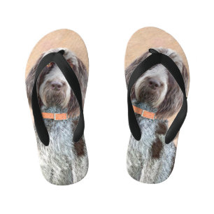 Spinone Italiano Painting - Cute Original Dog Art Kid's Thongs