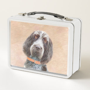 Spinone Italiano Painting - Cute Original Dog Art Metal Lunch Box