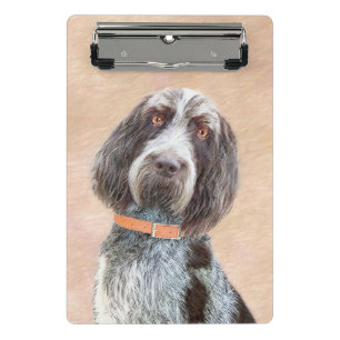 Spinone Italiano Painting - Cute Original Dog Art Mini Clipboard