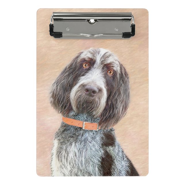 Spinone Italiano Painting - Cute Original Dog Art Mini Clipboard (Front)