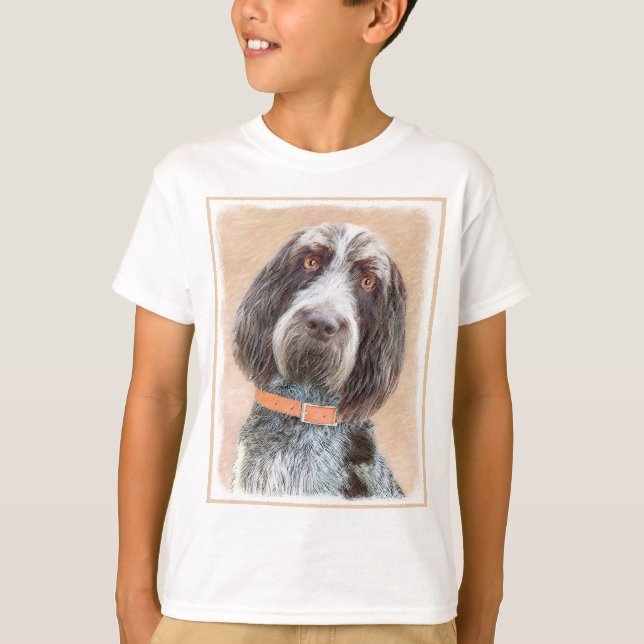 Spinone Italiano Painting - Cute Original Dog Art T-Shirt (Front)