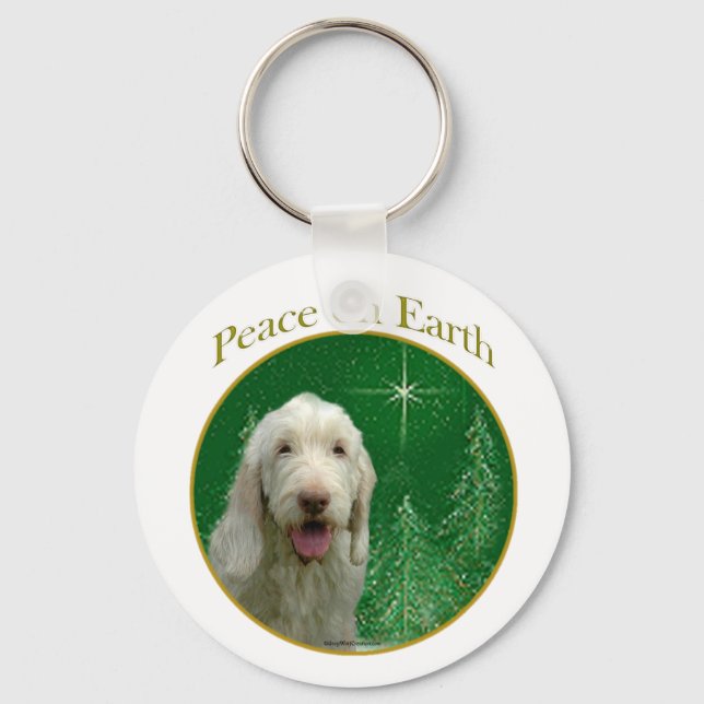 Spinone Italiano Peace Key Ring (Front)