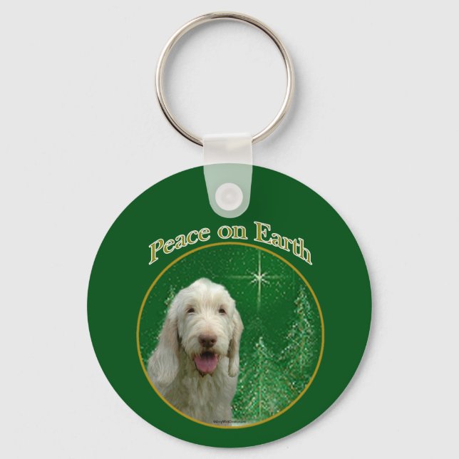 Spinone Italiano Peace Key Ring (Front)