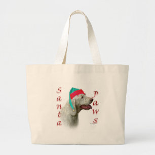 Spinone Italiano Santa Paws Large Tote Bag