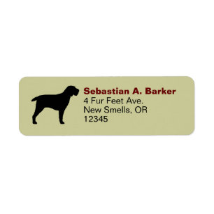 Spinone Italiano Silhouette Return Address Label