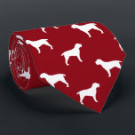 Spinone Italiano Silhouettes Pattern Red and White Tie<br><div class="desc">This original Spinone Italianos pattern red and white neck tie makes a great gift for dog dads! Available in a variety of colours, this cool tie makes a statement for anyone who loves an Itanian Spinone. An awesome gift for the guy who wears a tie for business, or for special...</div>