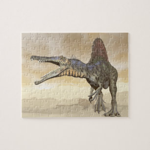 Spinosaurus dinosaur in the desert - 3D render Jigsaw Puzzle