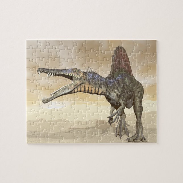 Spinosaurus dinosaur in the desert - 3D render Jigsaw Puzzle (Horizontal)