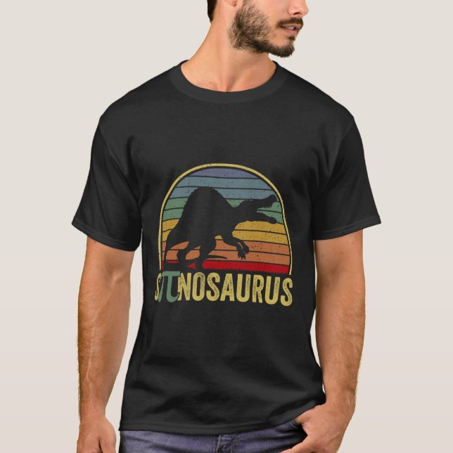 Spinosaurus - Dinosaur Pi Day Funny Math Pun  T-Shirt (Front)