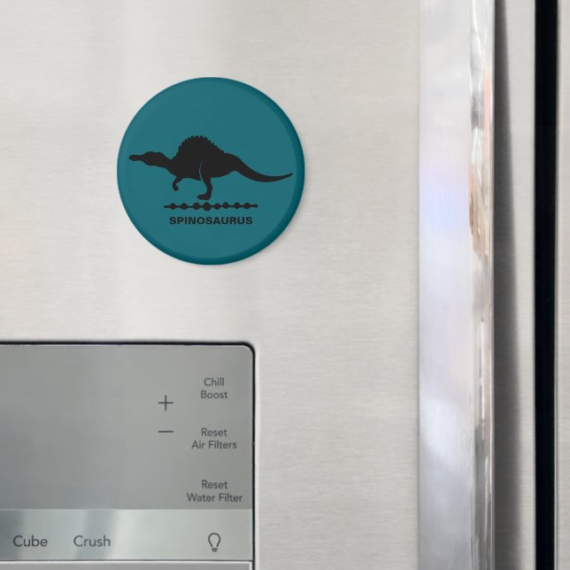 Spinosaurus Dinosaur Silhouette Magnet (In Situ (Fridge))