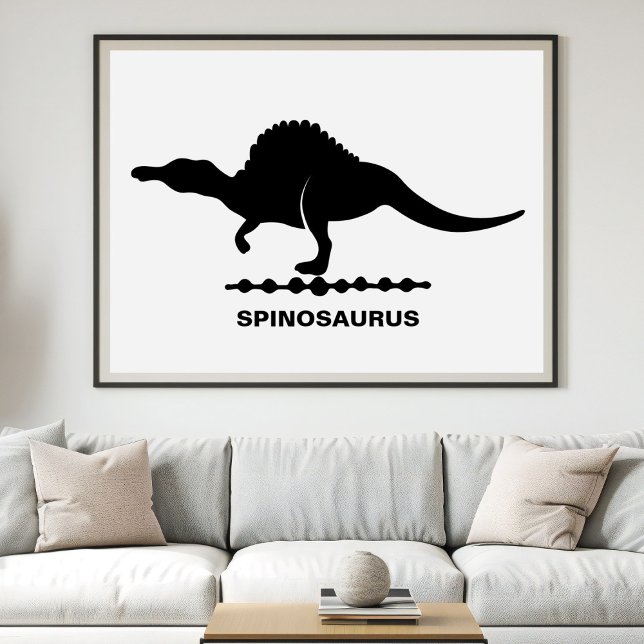Spinosaurus Dinosaur Silhouette Poster (Creator Uploaded)