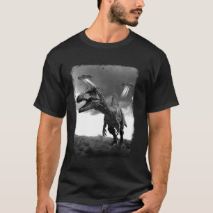 Spinosaurus Dinosaur UFO Alien Extraterrestrial Se T-Shirt