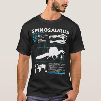 Spinosaurus fossil fact sheet T-Shirt