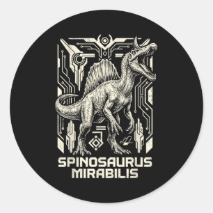 Spinosaurus mirabilis new prehistoric dinosaur classic round sticker