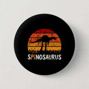 Spinosaurus Pi Day Retro Math Symbols Teacher Stud 6 Cm Round Badge