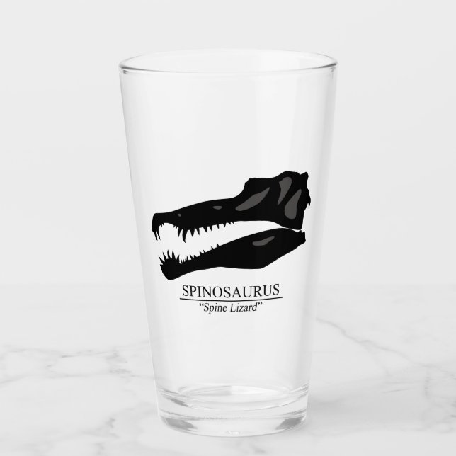 Spinosaurus Skull Glass (Front)