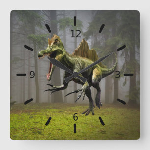 Spinosaurus Square Wall Clock