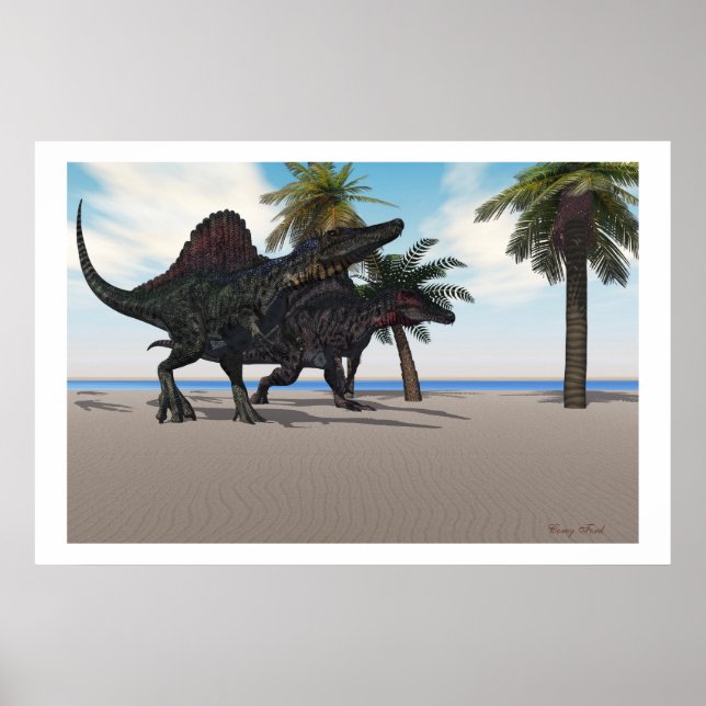 Spinosaurus Walking Print (Front)