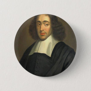 spinoza 6 cm round badge