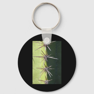 Spiny Cactus Closeup Vertical Sticker Key Ring