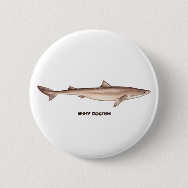 Spiny Dogfish 6 Cm Round Badge (Front)