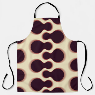 Spiny globular shapes, brown shades pattern. apron