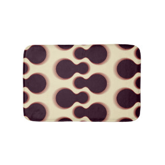 Spiny globular shapes, brown shades pattern. bath mat
