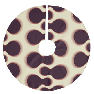 Spiny globular shapes, brown shades pattern. brushed polyester tree skirt