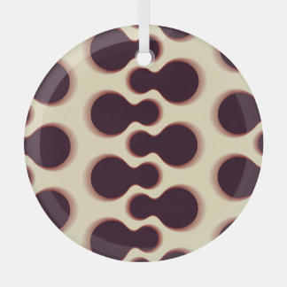 Spiny globular shapes, brown shades pattern. glass tree decoration