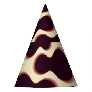 Spiny globular shapes, brown shades pattern. party hat