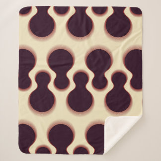 Spiny globular shapes, brown shades pattern. sherpa blanket