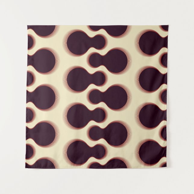 Spiny globular shapes, brown shades pattern. tapestry (Front)