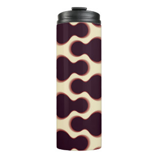 Spiny globular shapes, brown shades pattern. thermal tumbler