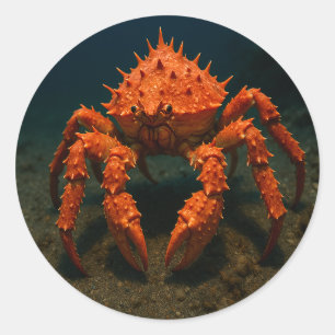 Spiny King Crab Classic Round Sticker