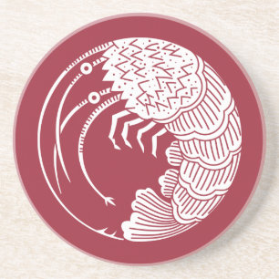 Spiny lobster circle coaster