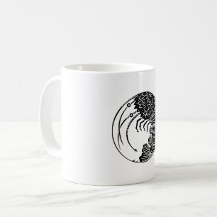 Spiny lobster circle coffee mug