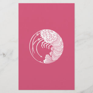 Spiny lobster circle stationery